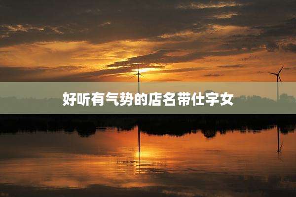 好听有气势的店名带仕字女