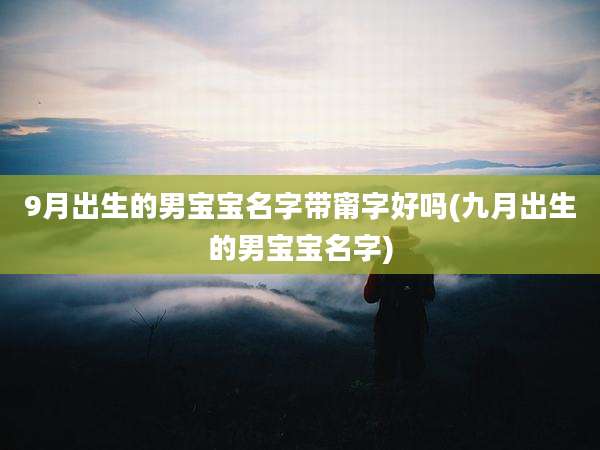 9月出生的男宝宝名字带甯字好吗(九月出生的男宝宝名字)