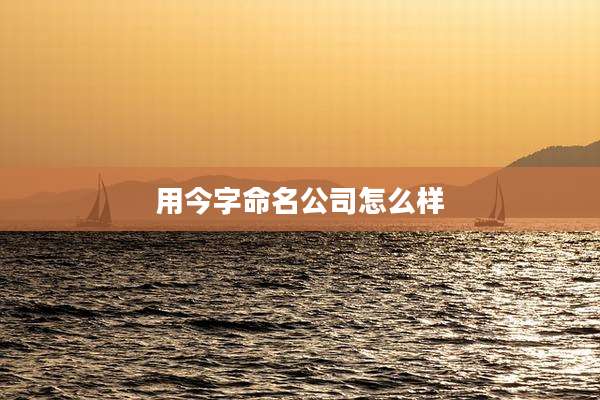 用今字命名公司怎么样