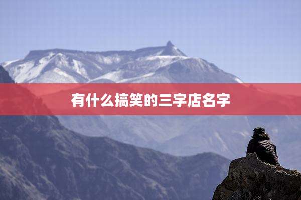 有什么搞笑的三字店名字
