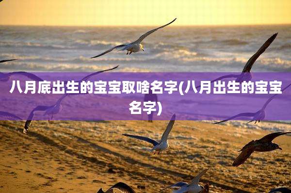 八月底出生的宝宝取啥名字(八月出生的宝宝名字)