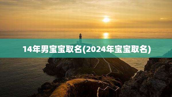 14年男宝宝取名(2024年宝宝取名)