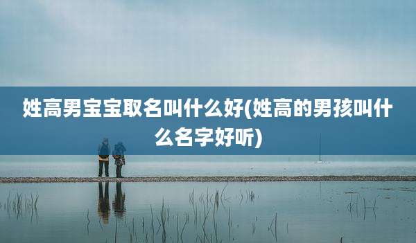 姓高男宝宝取名叫什么好(姓高的男孩叫什么名字好听)