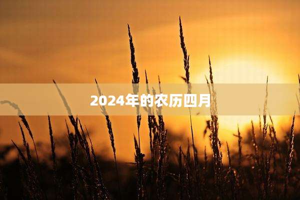 2024年的农历四月