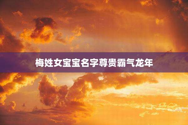 梅姓女宝宝名字尊贵霸气龙年