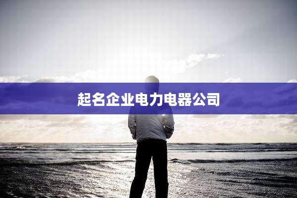 起名企业电力电器公司