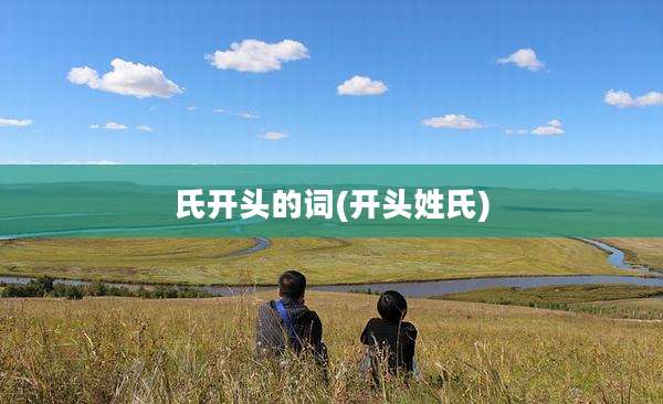 氏开头的词(开头姓氏)