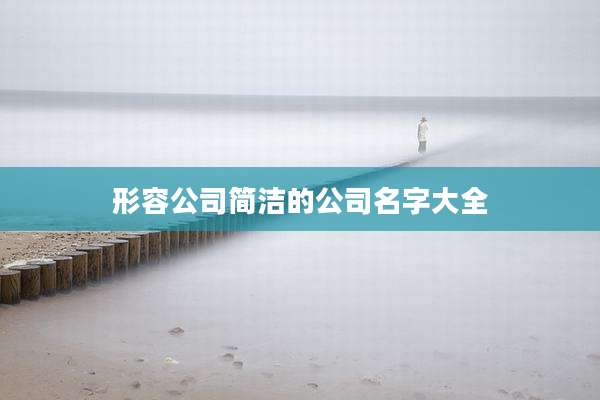形容公司简洁的公司名字大全