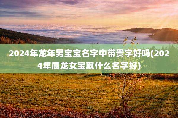 2024年龙年男宝宝名字中带贵字好吗(2024年属龙女宝取什么名字好)