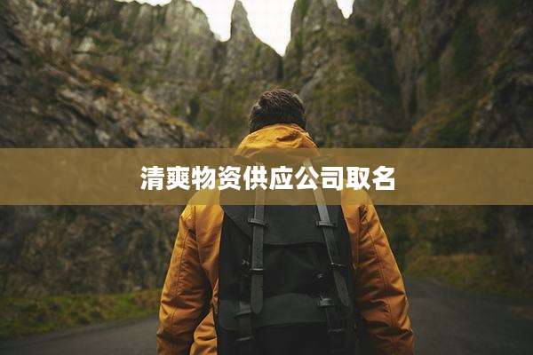 清爽物资供应公司取名
