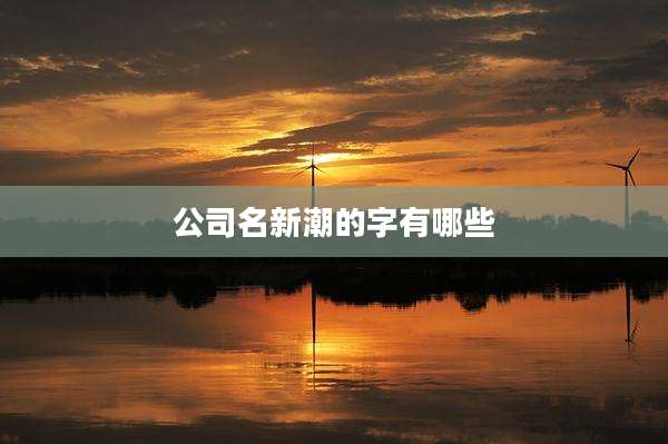 公司名新潮的字有哪些
