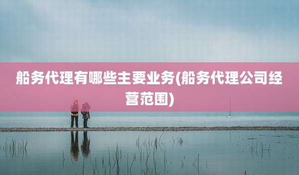 船务代理有哪些主要业务(船务代理公司经营范围)