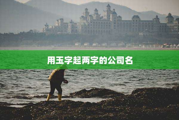 用玉字起两字的公司名