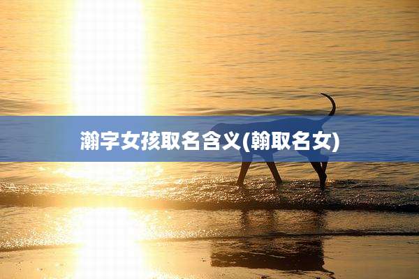 瀚字女孩取名含义(翰取名女)
