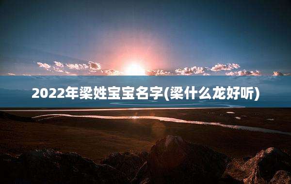 2022年梁姓宝宝名字(梁什么龙好听)
