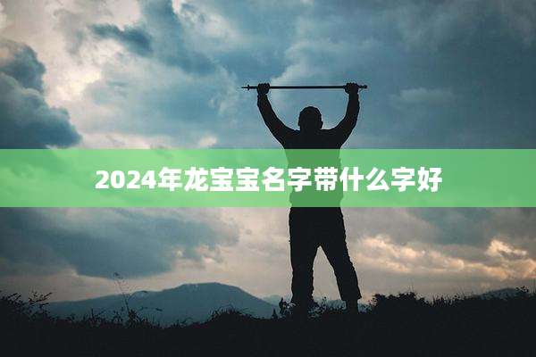 2024年龙宝宝名字带什么字好
