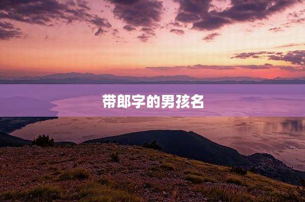 带郎字的男孩名