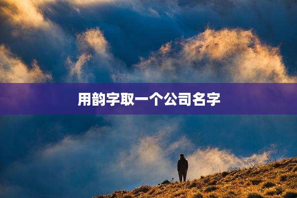 用韵字取一个公司名字