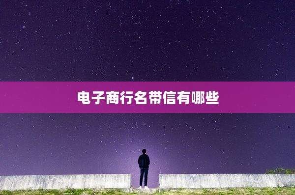 电子商行名带信有哪些