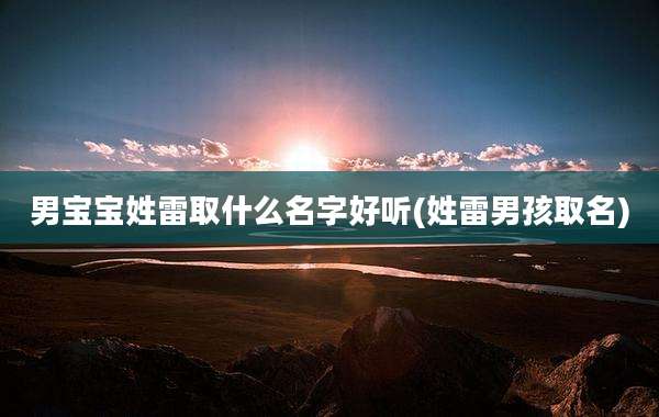 男宝宝姓雷取什么名字好听(姓雷男孩取名)