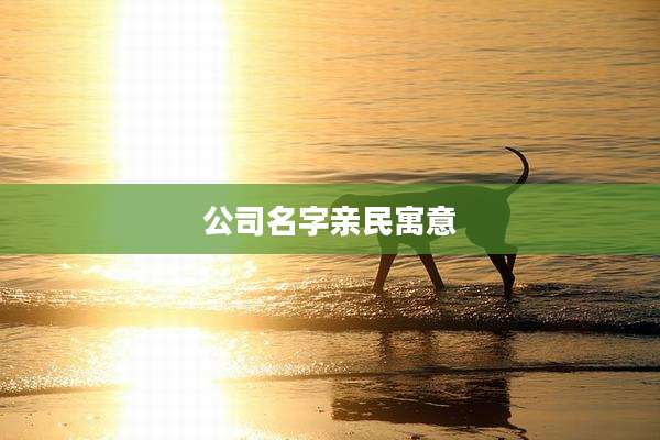 公司名字亲民寓意