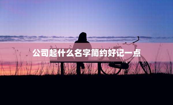 公司起什么名字简约好记一点