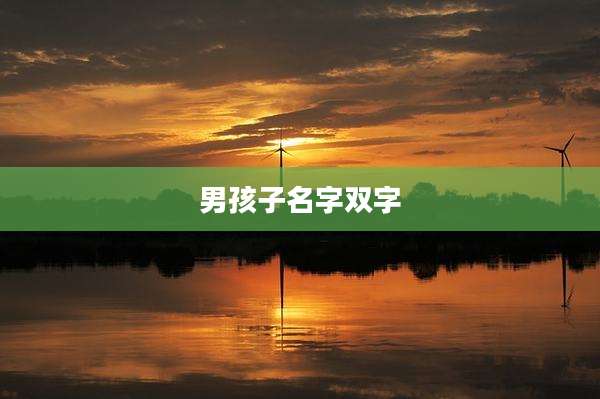 男孩子名字双字