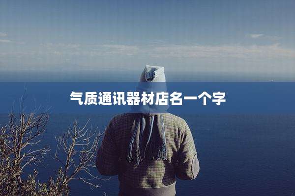 气质通讯器材店名一个字