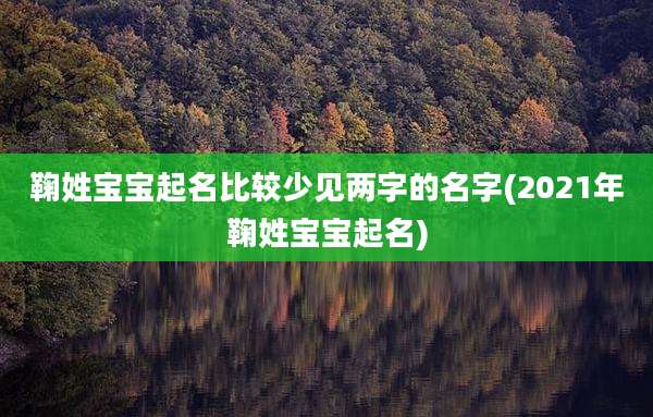 鞠姓宝宝起名比较少见两字的名字(2021年鞠姓宝宝起名)