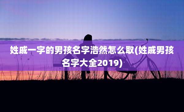 姓戚一字的男孩名字浩然怎么取(姓戚男孩名字大全2019)