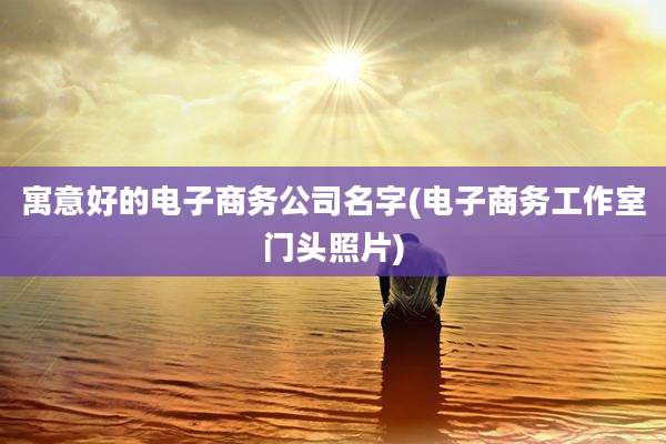 寓意好的电子商务公司名字(电子商务工作室门头照片)