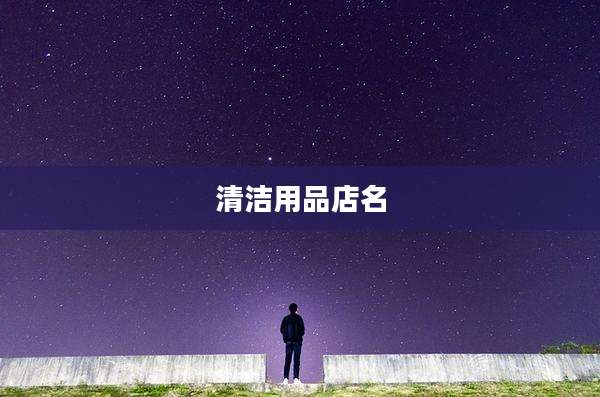 清洁用品店名
