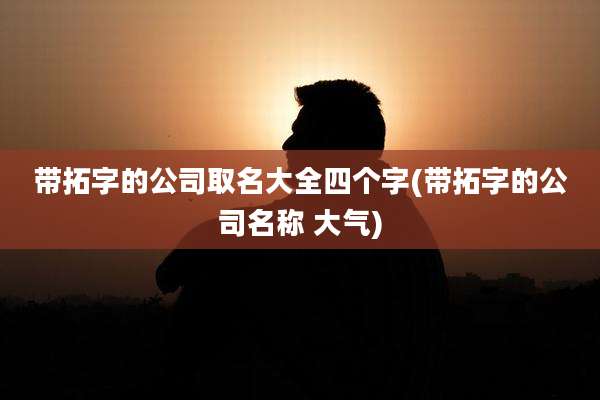 带拓字的公司取名大全四个字(带拓字的公司名称 大气)