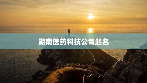 湖南医药科技公司起名