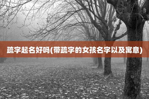 疏字起名好吗(带疏字的女孩名字以及寓意)