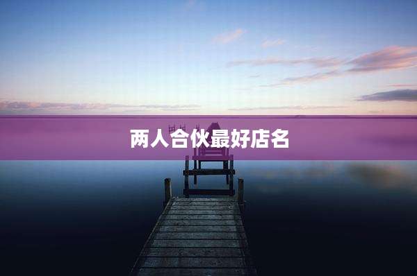 两人合伙最好店名