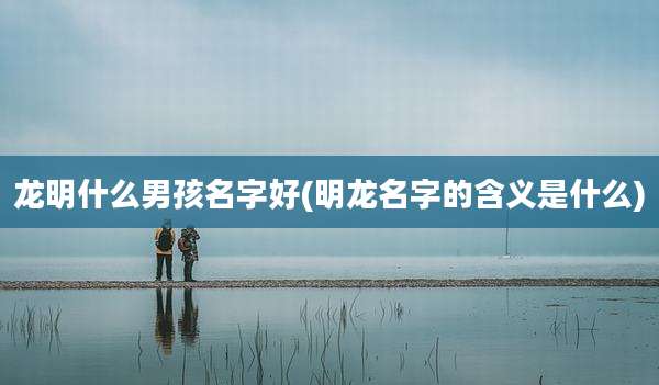 龙明什么男孩名字好(明龙名字的含义是什么)