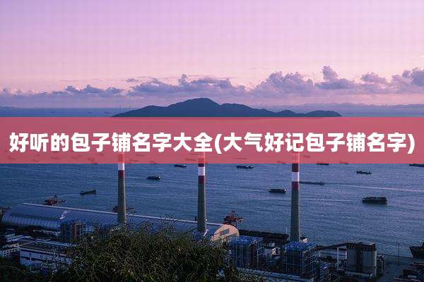 好听的包子铺名字大全(大气好记包子铺名字)