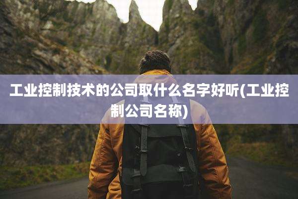 工业控制技术的公司取什么名字好听(工业控制公司名称)