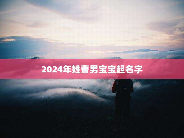 2024年姓曹男宝宝起名字