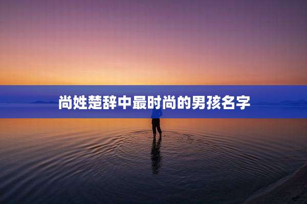 尚姓楚辞中最时尚的男孩名字