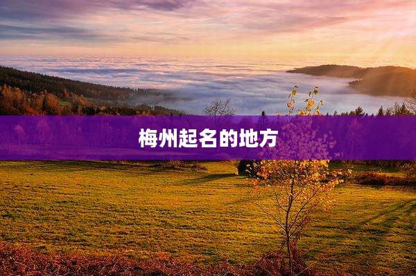 梅州起名的地方