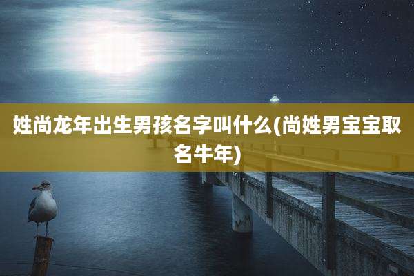 姓尚龙年出生男孩名字叫什么(尚姓男宝宝取名牛年)