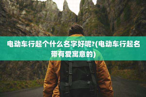 电动车行起个什么名字好呢?(电动车行起名带有爱寓意的)