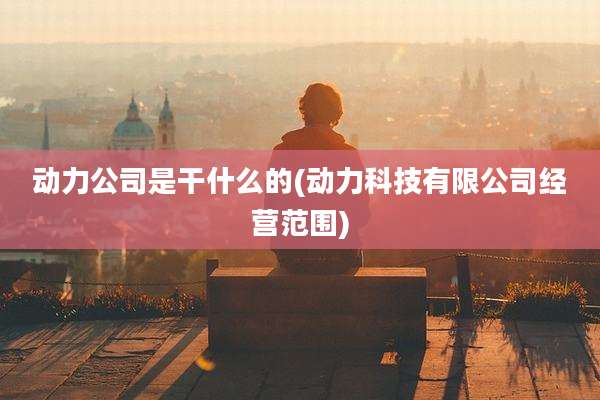 动力公司是干什么的(动力科技有限公司经营范围)