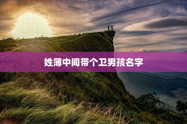 姓薄中间带个卫男孩名字