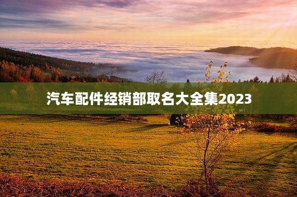 汽车配件经销部取名大全集2023