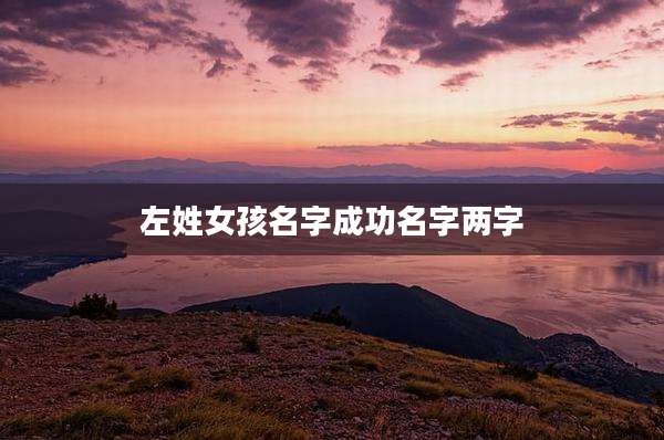 左姓女孩名字成功名字两字