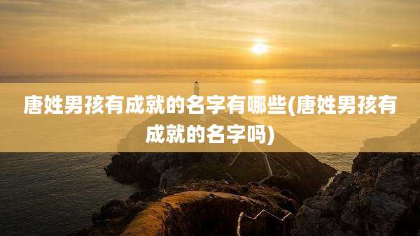 唐姓男孩有成就的名字有哪些(唐姓男孩有成就的名字吗)
