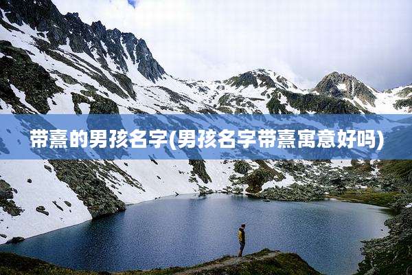 带熹的男孩名字(男孩名字带熹寓意好吗)